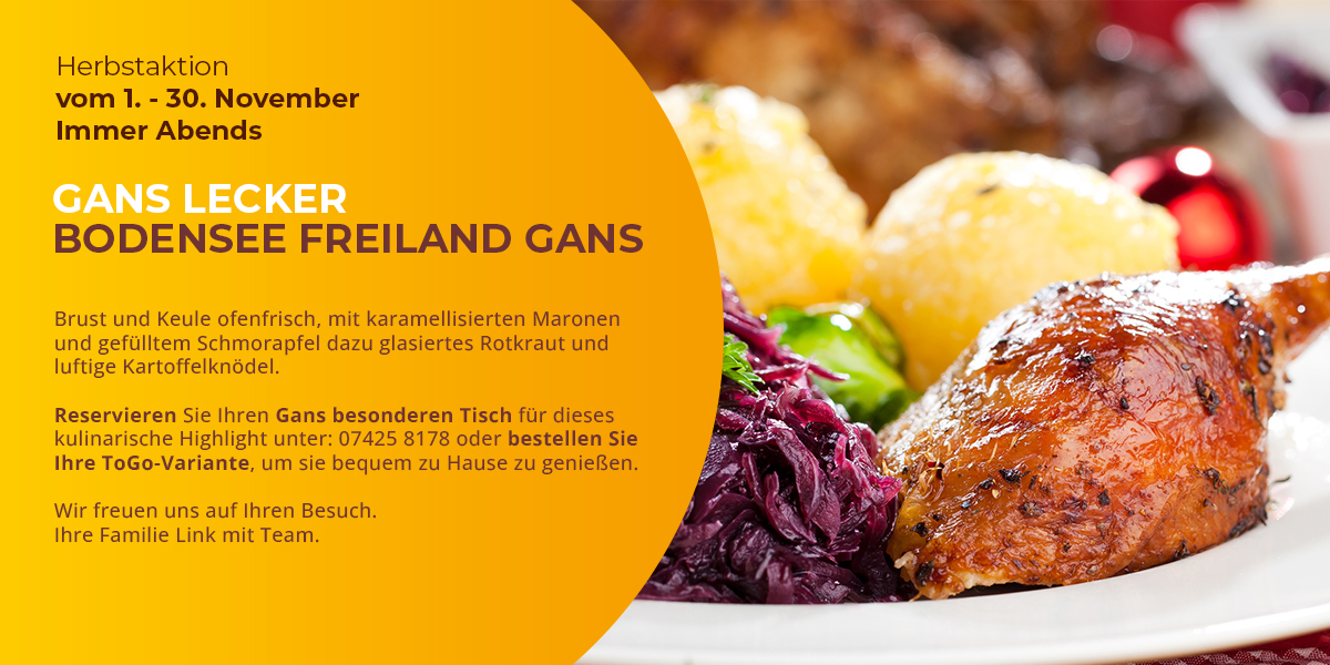 Gans lecker. Bodensee Freiland Gans